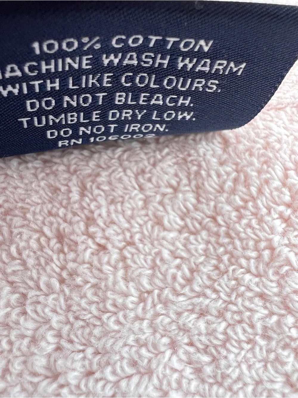 Brooks Brothers Bath Towels Light Pink Soft Plush 100% Cotton 2 Pc Set NEW